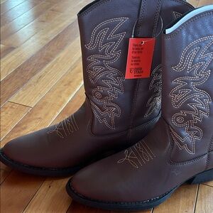 Deer Stags Brown Western Boots